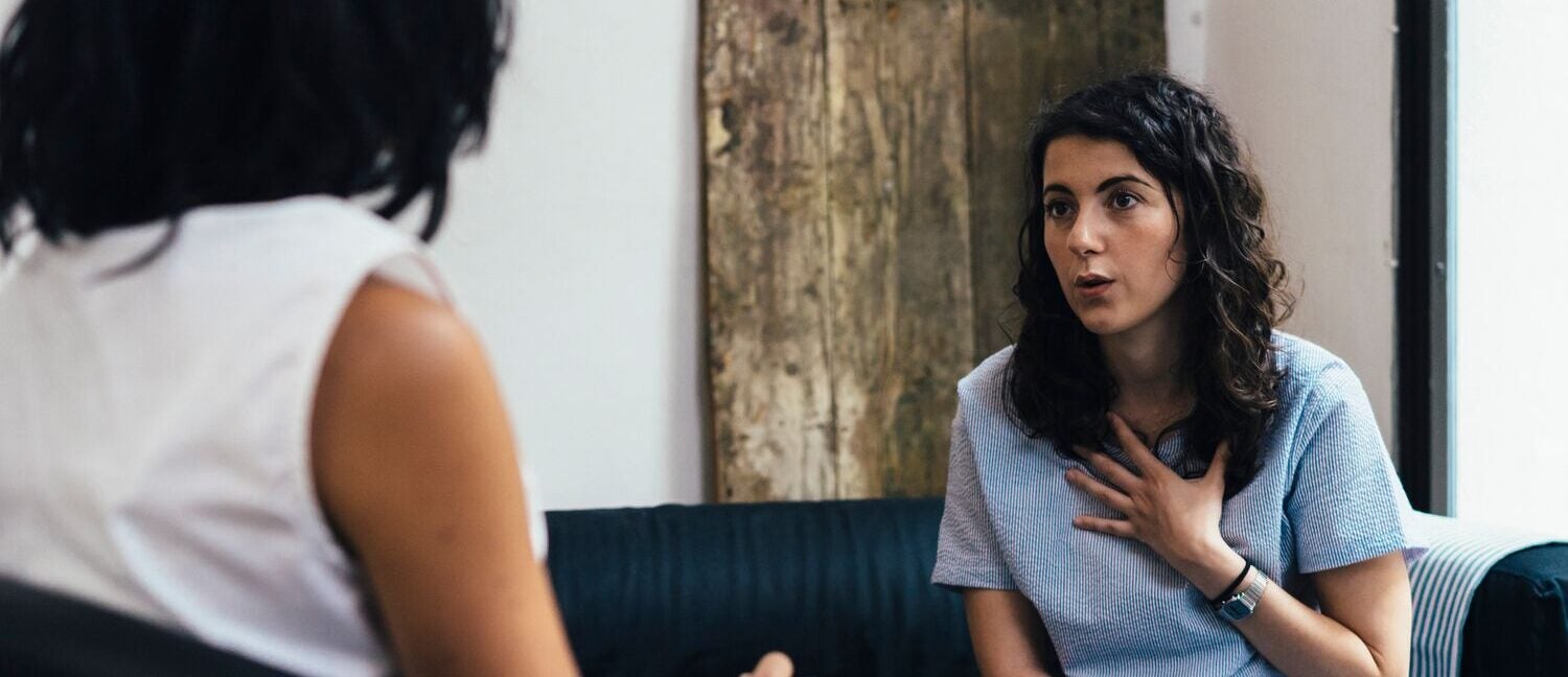 A woman during a therapy session
